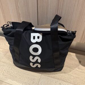 BOSS Black and white Duffel Bag